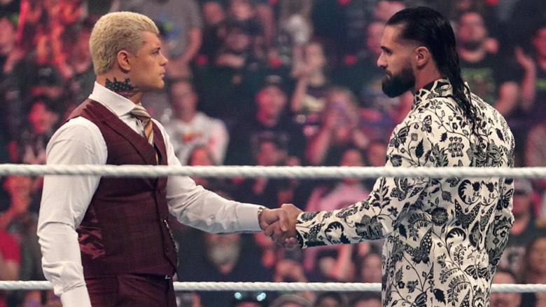 Cody Rhodes & Seth Rollins shaking hands