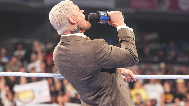 Cody Rhodes on the mic