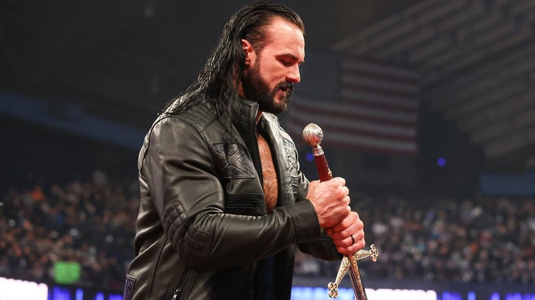 Drew McIntyre holding his sword 