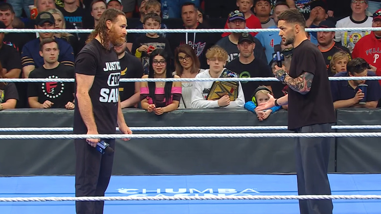 Sami Zayn and Finn Balor on WWE SmackDown