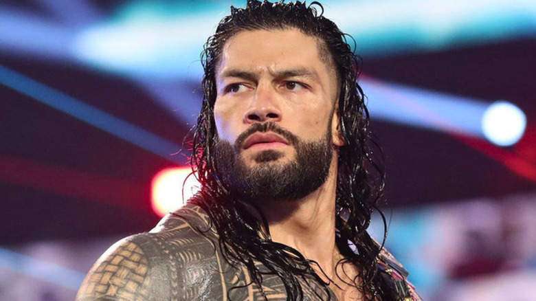 Roman Reigns looking unamused