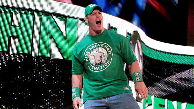 John Cena during his WWE entrance