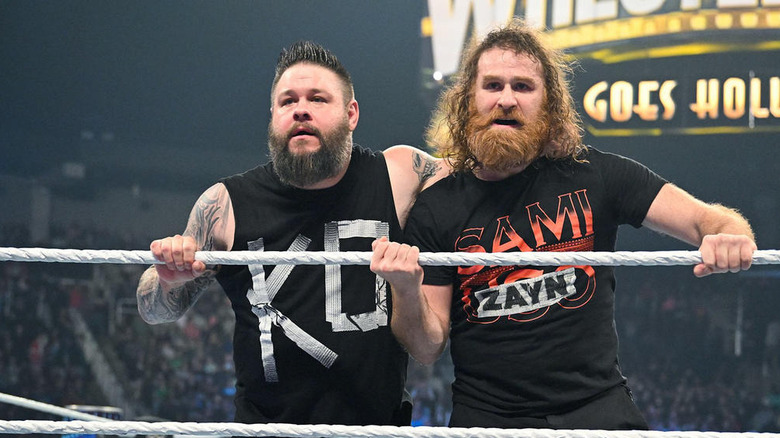 Kevin Owens and Sami Zayn prior to WrestleMania 39