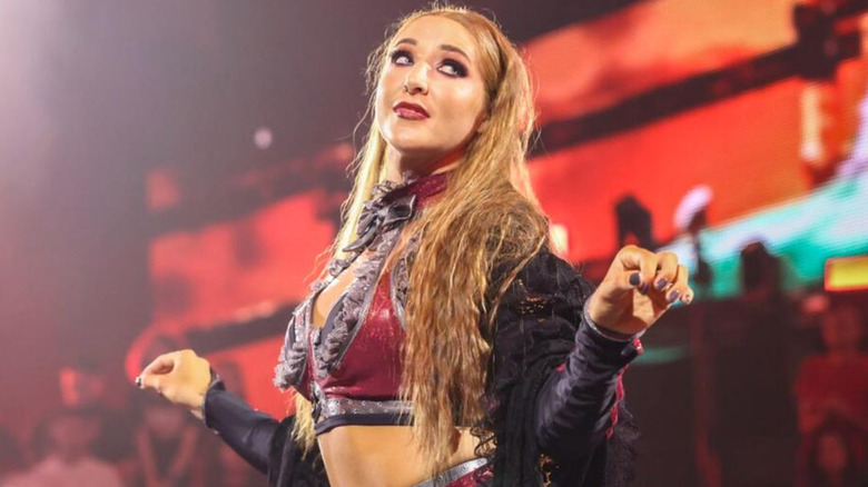 Lainey Reid wearing a black ring jacket