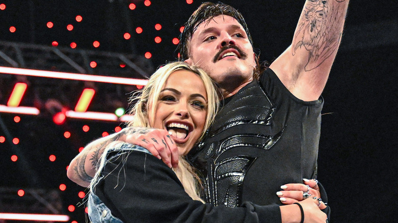 Liv Morgan hugging Dominik Mysterio