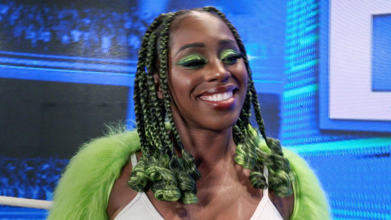 Naomi backstage at a "WWE SmackDown" show
