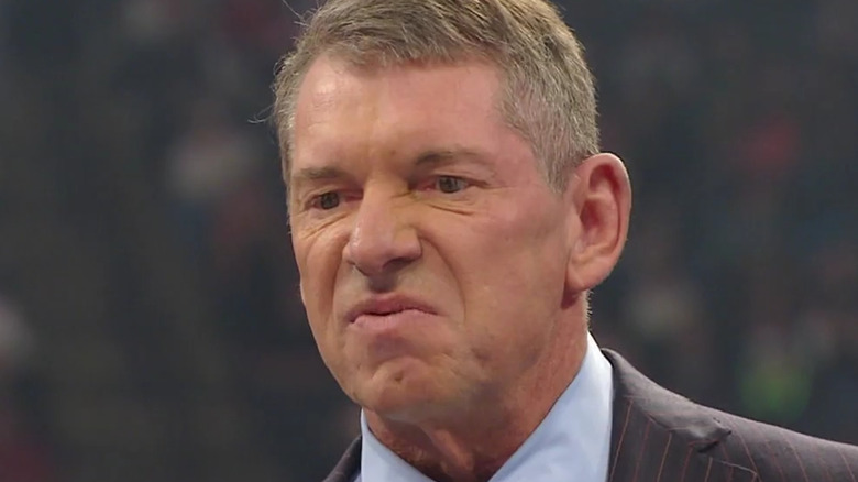 Vince McMahon with a look of disgust