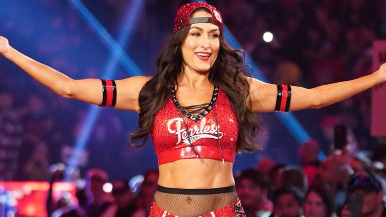 Nikki Bella during her Royal Rumble 2025 WWE return.