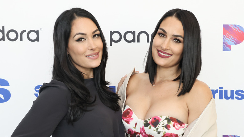 Brie and Nikki Garcia visit the SiriusXM Studios on November 17, 2023