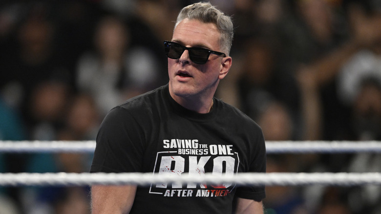 Pat McAfee takes in the crowds reactions before promoting Randy Orton's WrestleMania 42 match