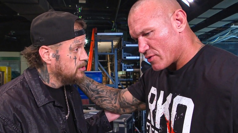 Jelly Roll and Randy Orton backstage in WWE SmackDown