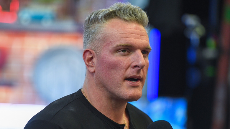 Pat McAfee is interviewed during Super Bowl LX Radio Row