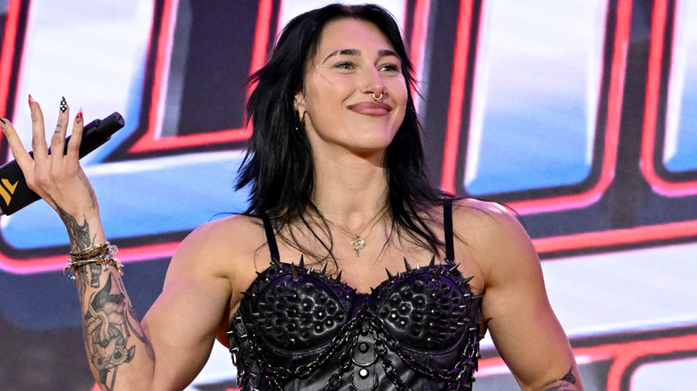 Rhea Ripley smiling