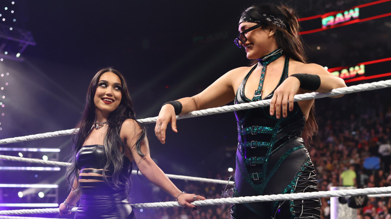 Roxanne Perez is looking at Raquel Rodriguez