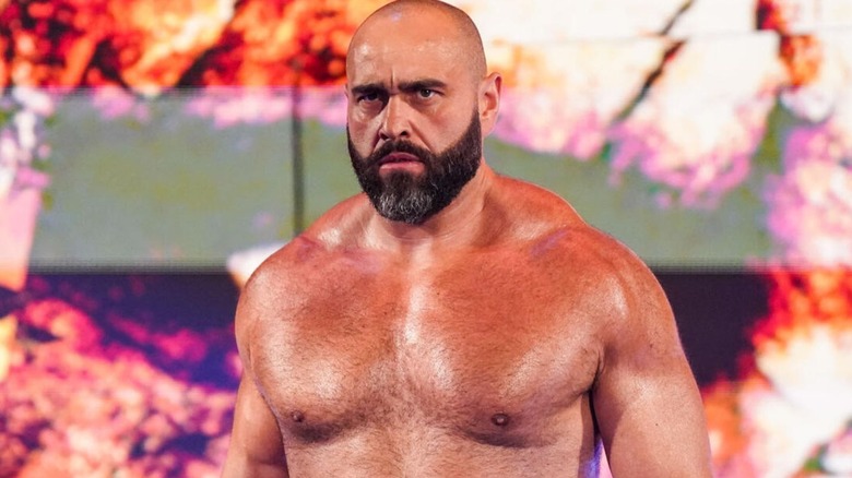 Rusev heads down to the ring for a match on 