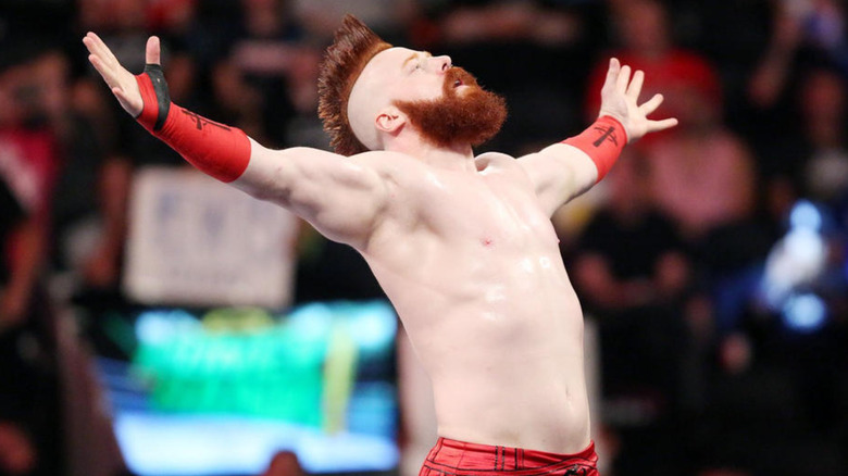 Sheamus posing on the turnbuckle