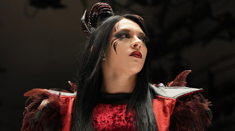 Stephanie Vaquer enters the ring during the Women's Pro-Wrestling 