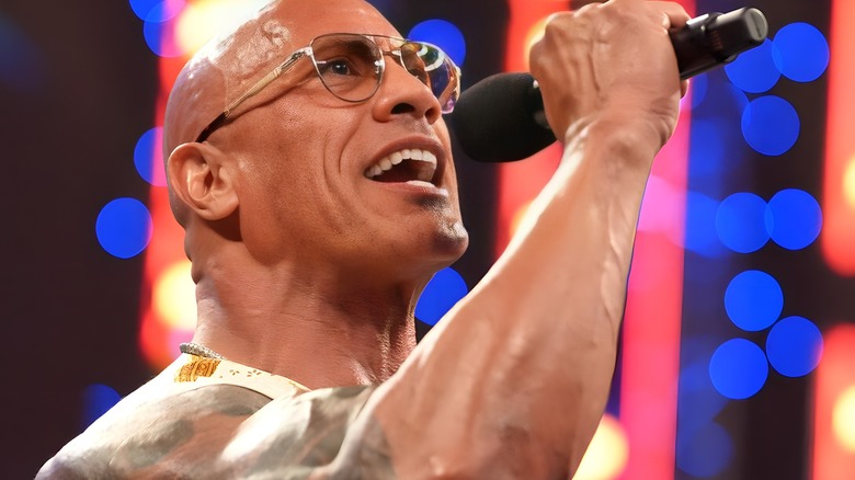 The Rock, thinking about performing a concert
