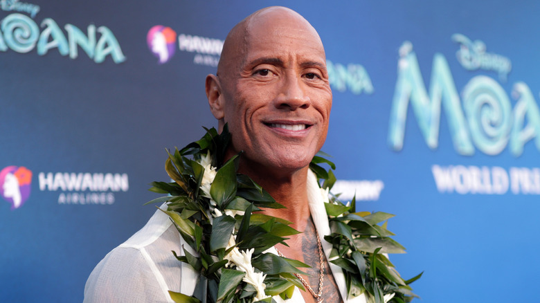 Dwayne Johnson attends the Moana World Premiere at the Hollywood Bowl