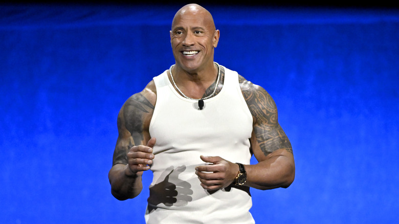 The Rock speaking