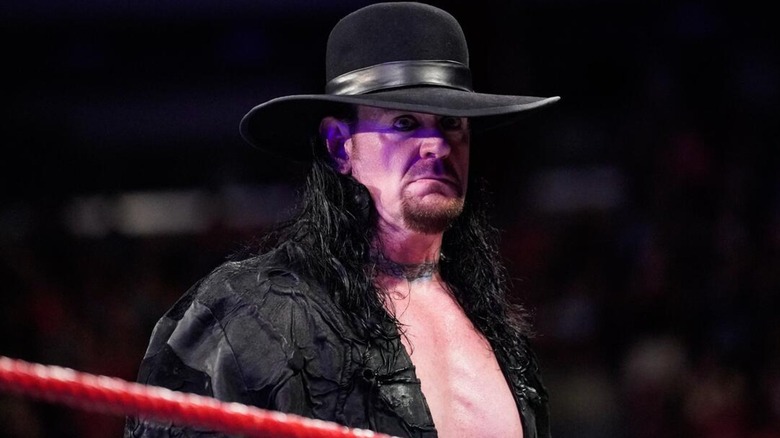 The Undertaker during his entrance while confronting Shawn Michaels on an episode of 
