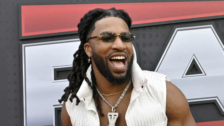 Trick Williams having a great time on the Raw red carpet