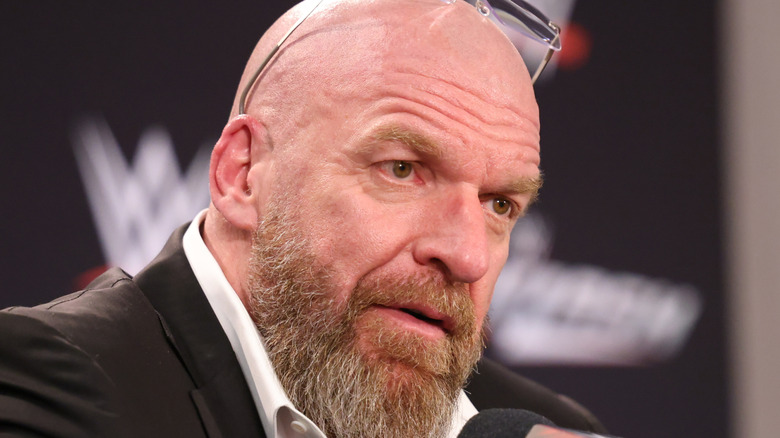 triple h speaking at press conference