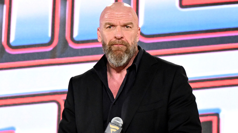 Paul Levesque in a black shirt