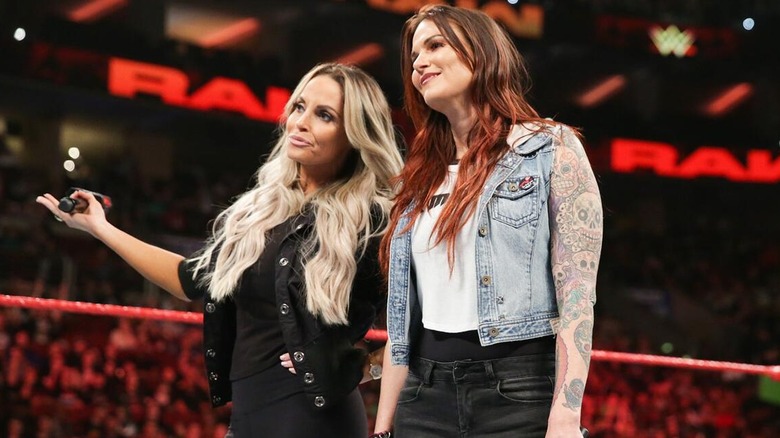Trish Stratus and Lita together in ring during an episode of 