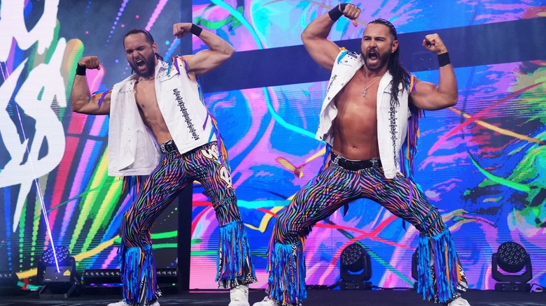 The Younb Bucks making his entrance