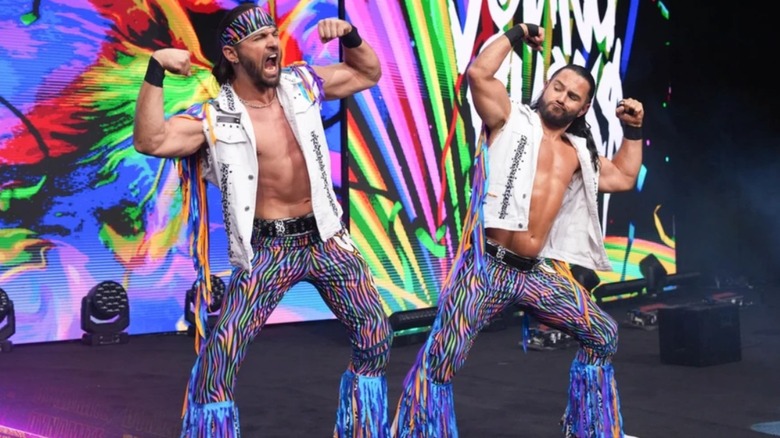 The Young Bucks make their entrance on AEW Dynamite