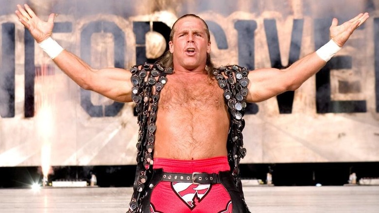 Shawn Michaels poses on the ramp before heading down to the ring.