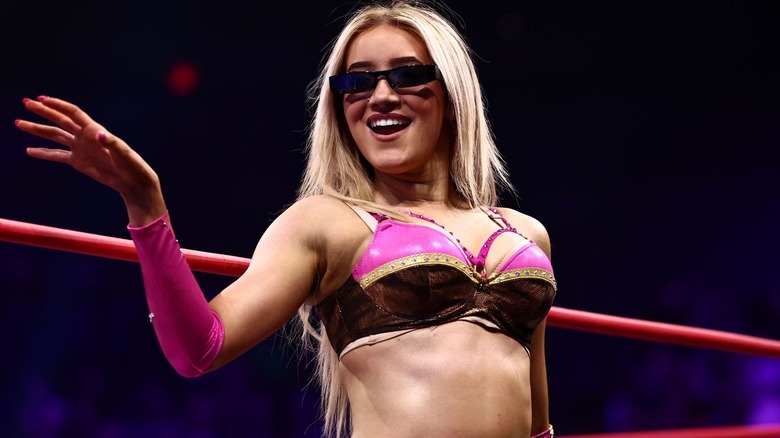 Zayda Steel wearing sunglasses