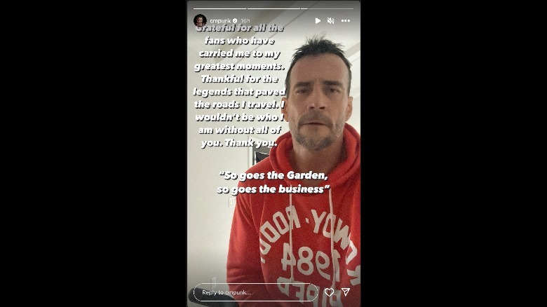 CM Punk Instagram Story