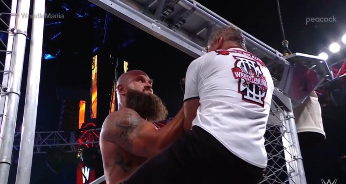 WrestleMania 37 Night One: Braun Strowman vs Shane McMahon (Steel Cage Match)