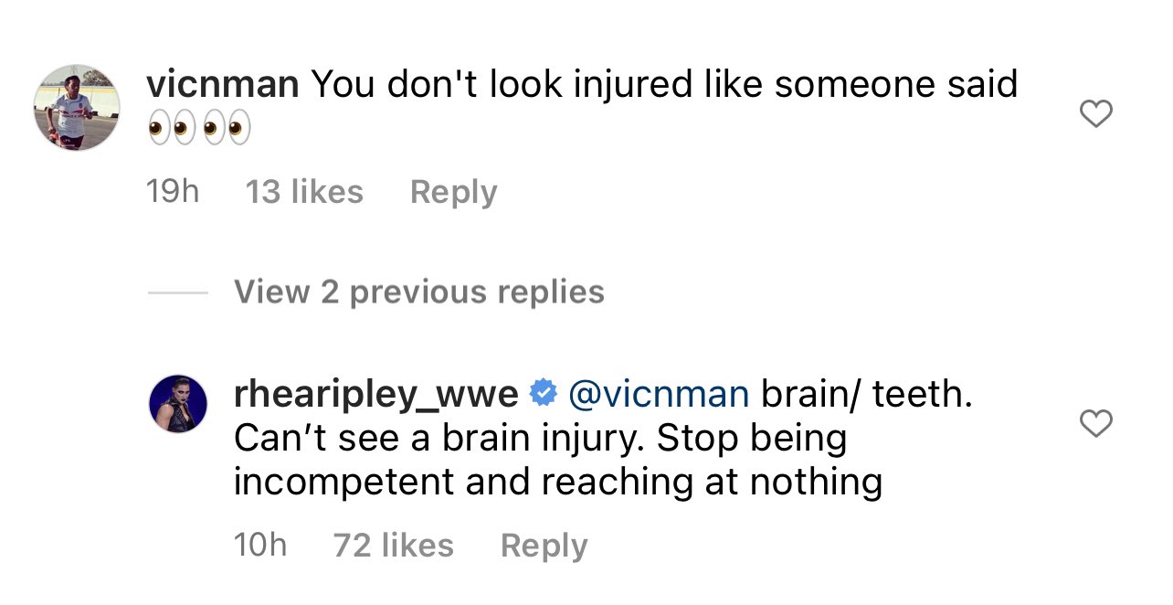 Rhea Ripley's reply